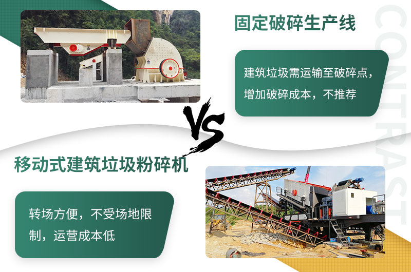 相對于建筑垃圾來講，移動式更勝一籌