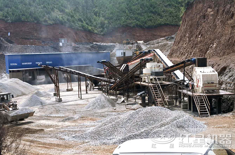 新型干法制砂生產(chǎn)線，破碎硬度較小的物料